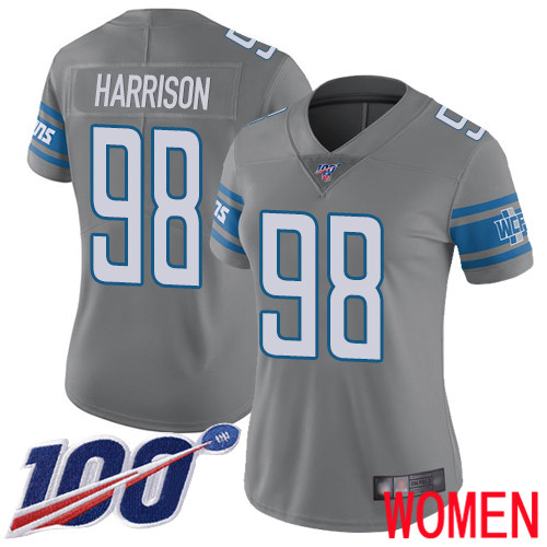 Detroit Lions Limited Steel Women Damon Harrison Jersey NFL Football 98 100th Season Rush Vapor Untouchable